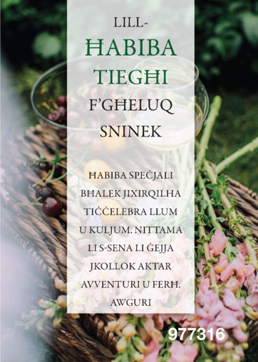 Picture of LILL-HABIBA TIEGHI FGHELUQ SNINEK KARTOLINA